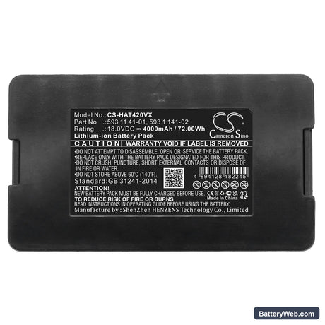Husqvarna Automower 430XH 2019 Replacement Battery, 18V, 4000mAh, Li-ion 5