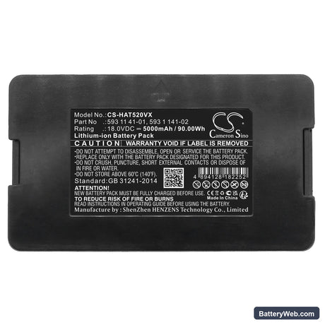 Husqvarna Automower 430XH 2019 Replacement Battery, 18V, 5000mAh, Li-ion 5