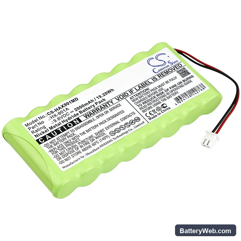 HUAXI HX-901A Replacement Battery, 9.6V, 2000mAh, Ni-MH 1