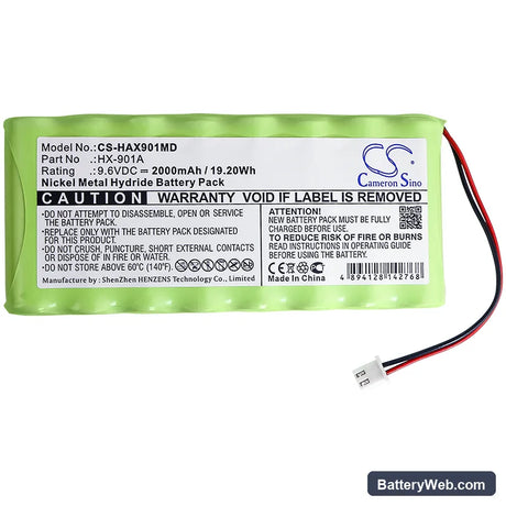 HUAXI HX-901A Replacement Battery, 9.6V, 2000mAh, Ni-MH 3