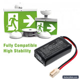 Hochiki Firescape luminaires Replacement Battery, 7.4V, 700mAh, Li-Polymer 6