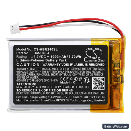 GoodBaby UU24 Replacement Battery, 3.7V, 1000mAh, Li-Polymer 3
