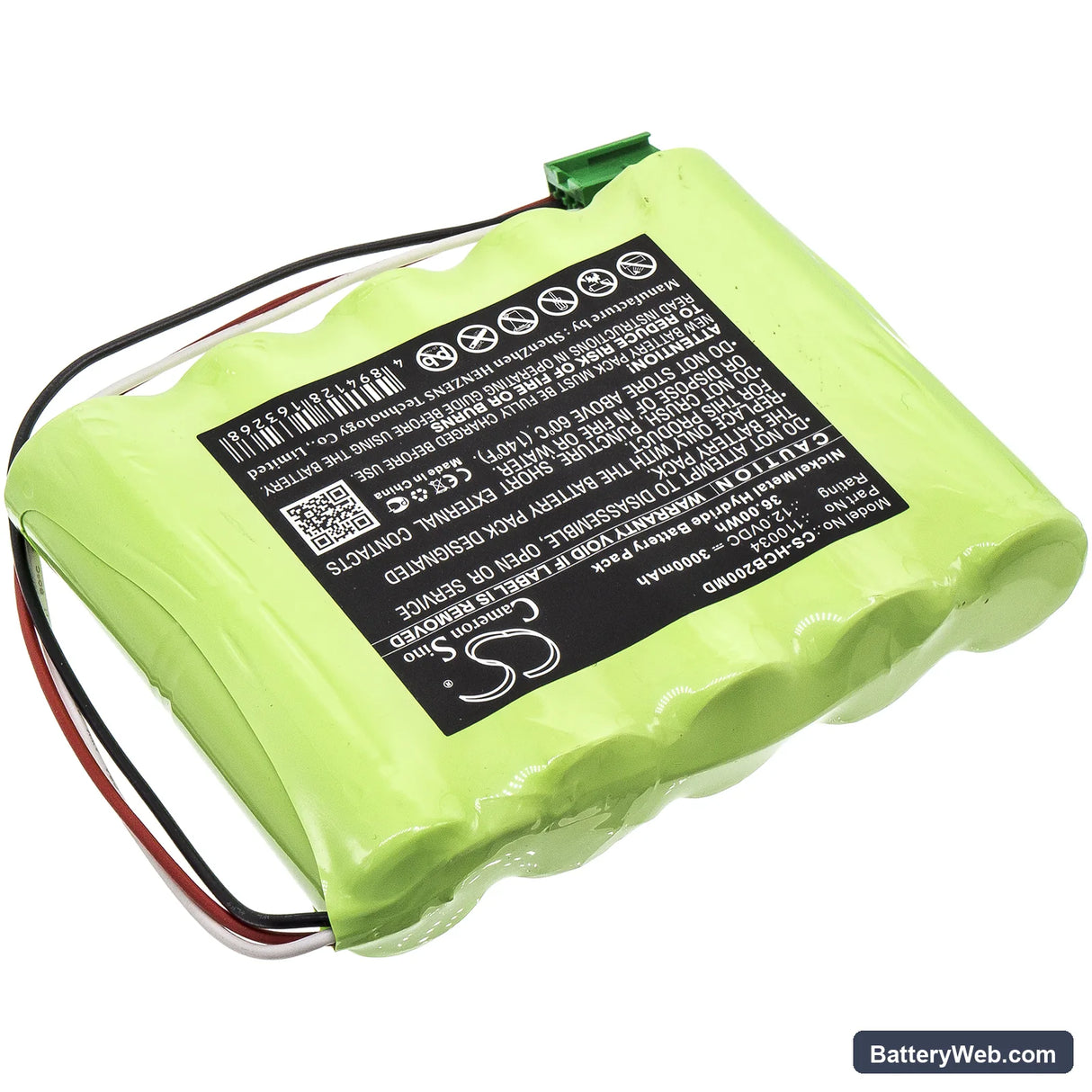 Hellige SCB2 Scope Replacement Battery, 12V, 3000mAh, Ni-MH 2