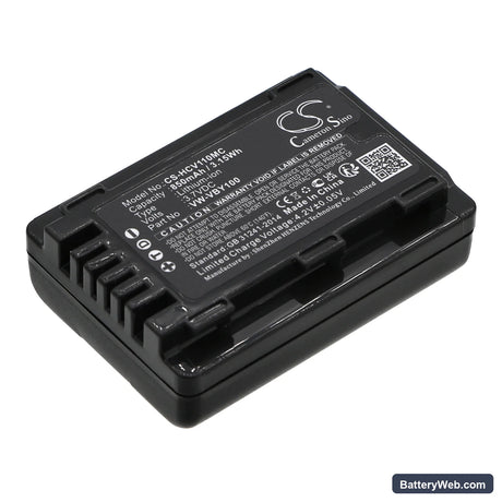 Panasonic HC-V110 Replacement Battery, 3.7V, 850mAh, Li-ion 1