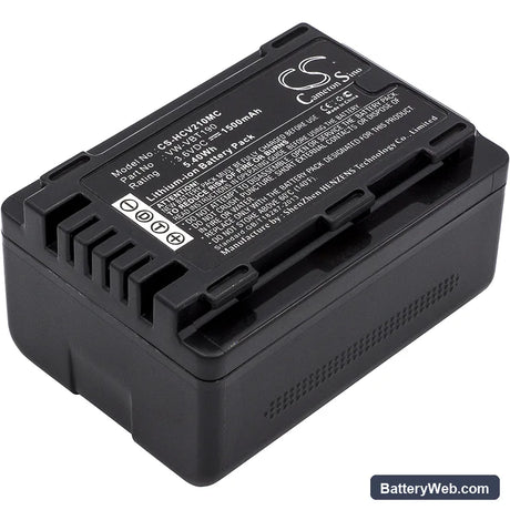 Panasonic HC-V520M Replacement Battery, 3.6V, 1500mAh, Li-ion 1