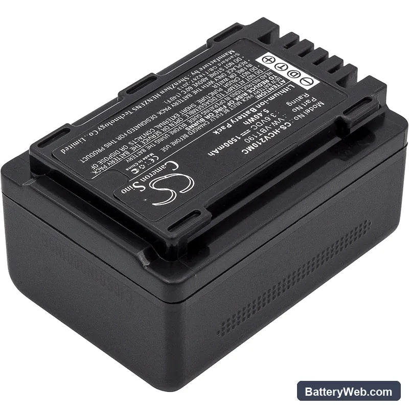 Panasonic HC-V520M Replacement Battery, 3.6V, 1500mAh, Li-ion 2