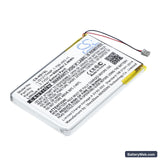 Sony NW-HD1 MP3 Player Replacement Battery, 3.7V, 800mAh, Li-Polymer 1