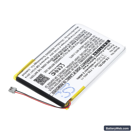 Sony NW-HD1 MP3 Player Replacement Battery, 3.7V, 800mAh, Li-Polymer 2