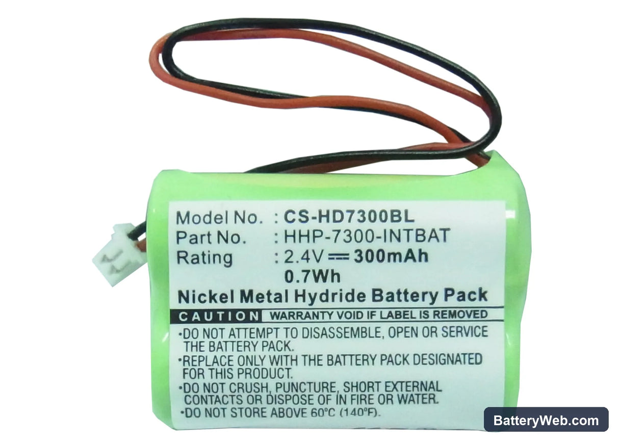 HandHeld Dolphin 7300 Replacement Battery, 2.4V, 300mAh, Ni-MH 5