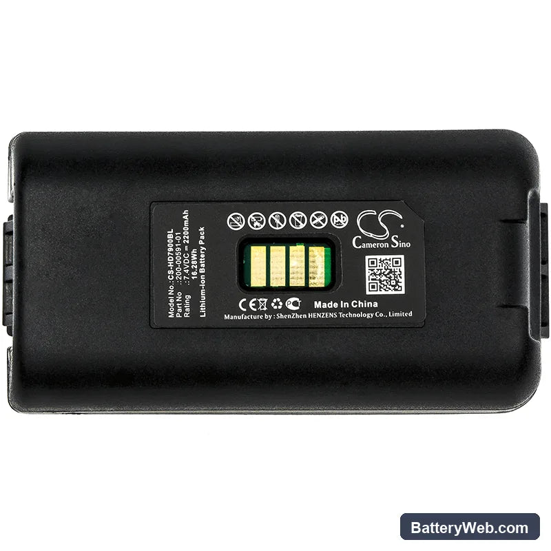 LXE MX6 Replacement Battery, 7.4V, 2200mAh, Li-ion 3