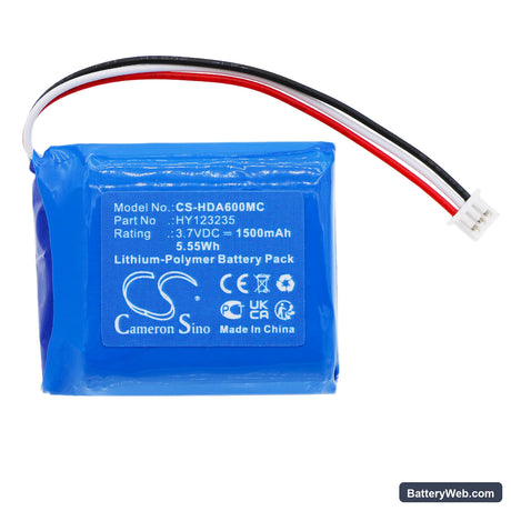 HP DSJ-A6x Replacement Battery, 3.7V, 1500mAh, Li-Polymer 3