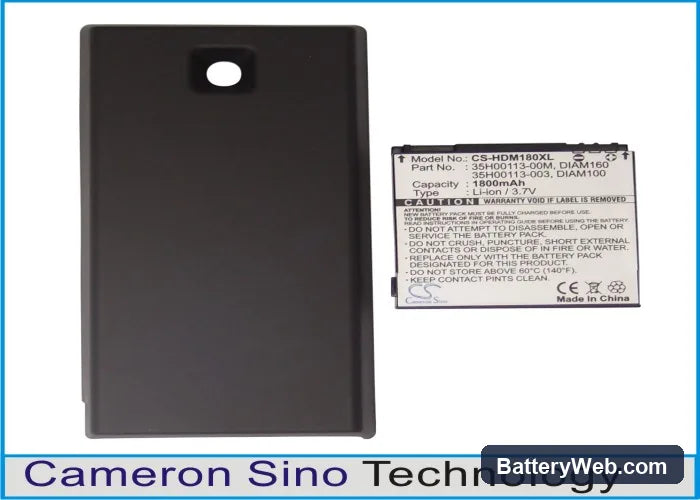 O2 XDA Ignito Replacement Battery, 3.7V, 1800mAh, Li-ion 5