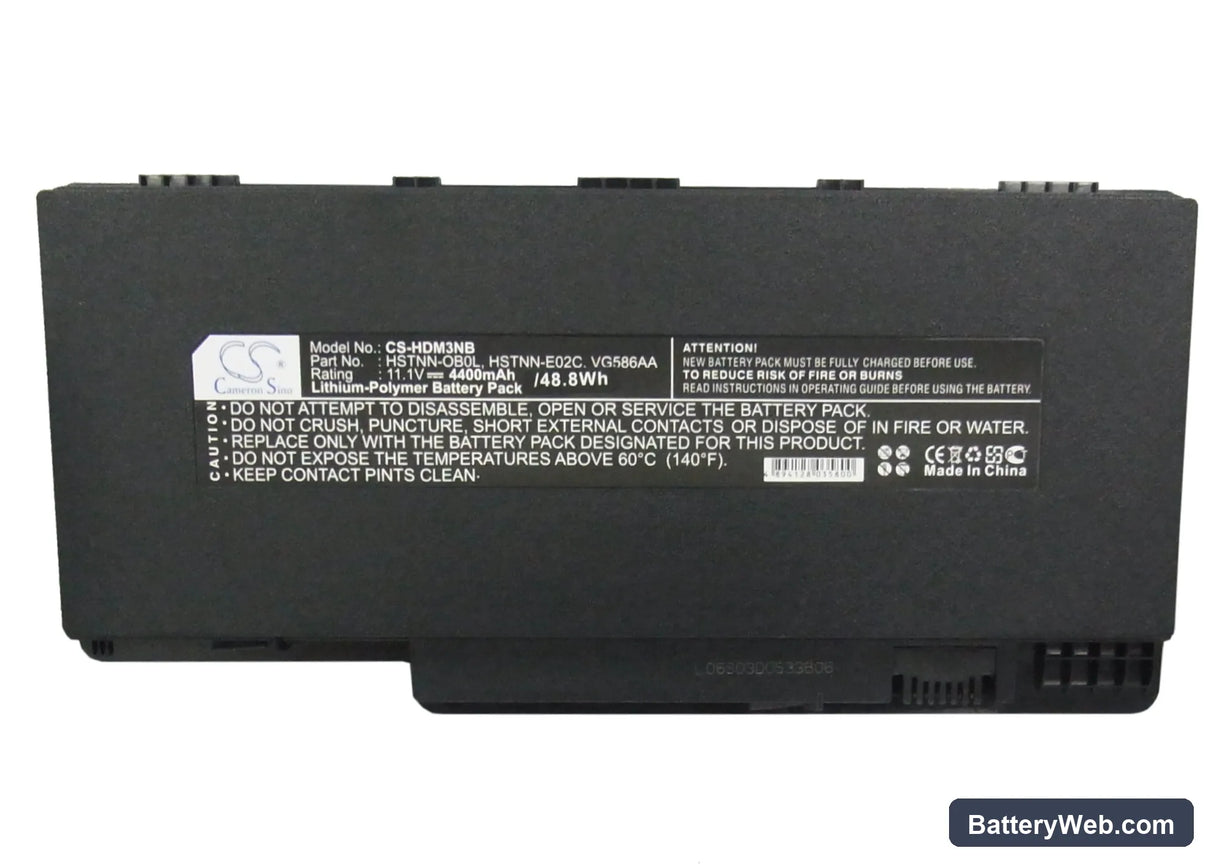 HP Pavilion dm3 Replacement Battery, 11.1V, 4400mAh, Li-Polymer 5