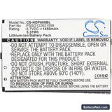 HandHeld Dolphin 6000 Replacement Battery, 3.7V, 1450mAh, Li-ion 3