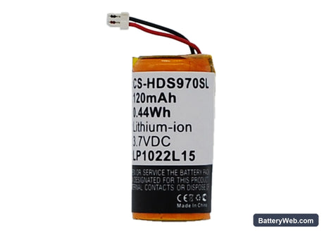 Sony HBH-DS970 Replacement Battery, 3.7V, 120mAh, Li-ion 5