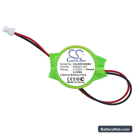 Compaq Armada V300 Replacement Battery, 3V, 75mAh, Lithium 3