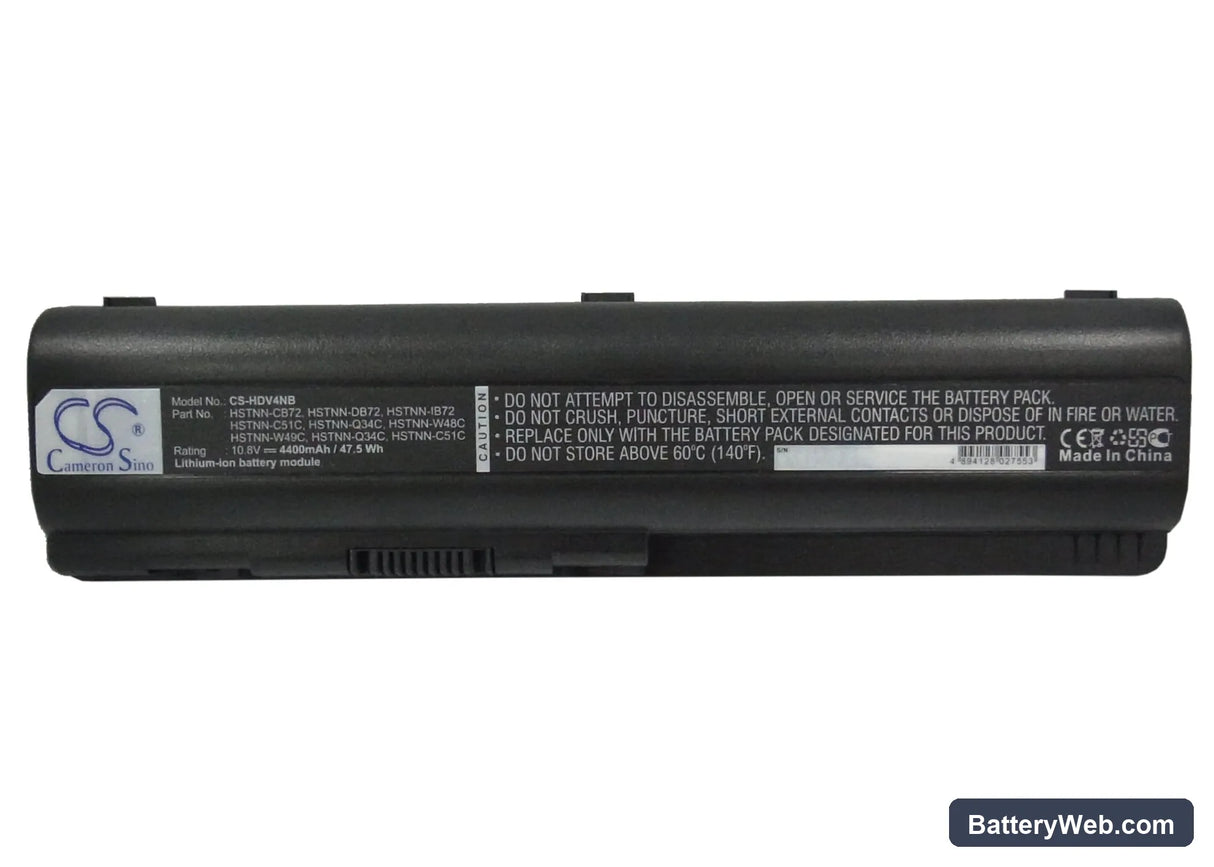 Compaq Presario CQ40 Replacement Battery, 10.8V, 4400mAh, Li-ion 5