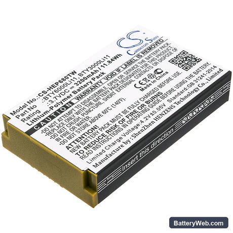 Huawei EP680 Replacement Battery, 3.7V, 3200mAh, Li-Polymer 1