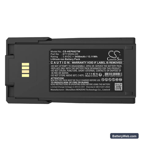 TD Tech EP631 Replacement Battery, 3.8V, 3450mAh, Li-ion 5
