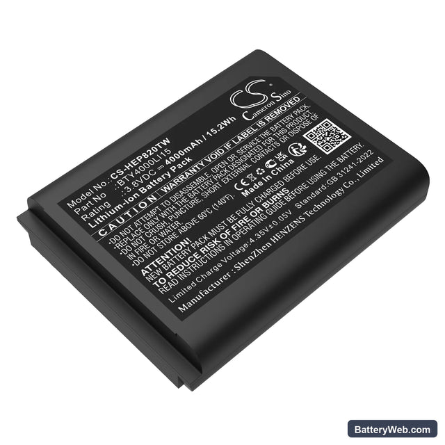 TD Tech EP820 Replacement Battery, 3.8V, 4000mAh, Li-ion 1