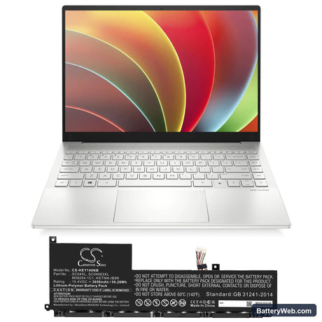 HP Envy 14-EB0000NF Replacement Battery, 15.4V, 3850mAh, Li-Polymer 5