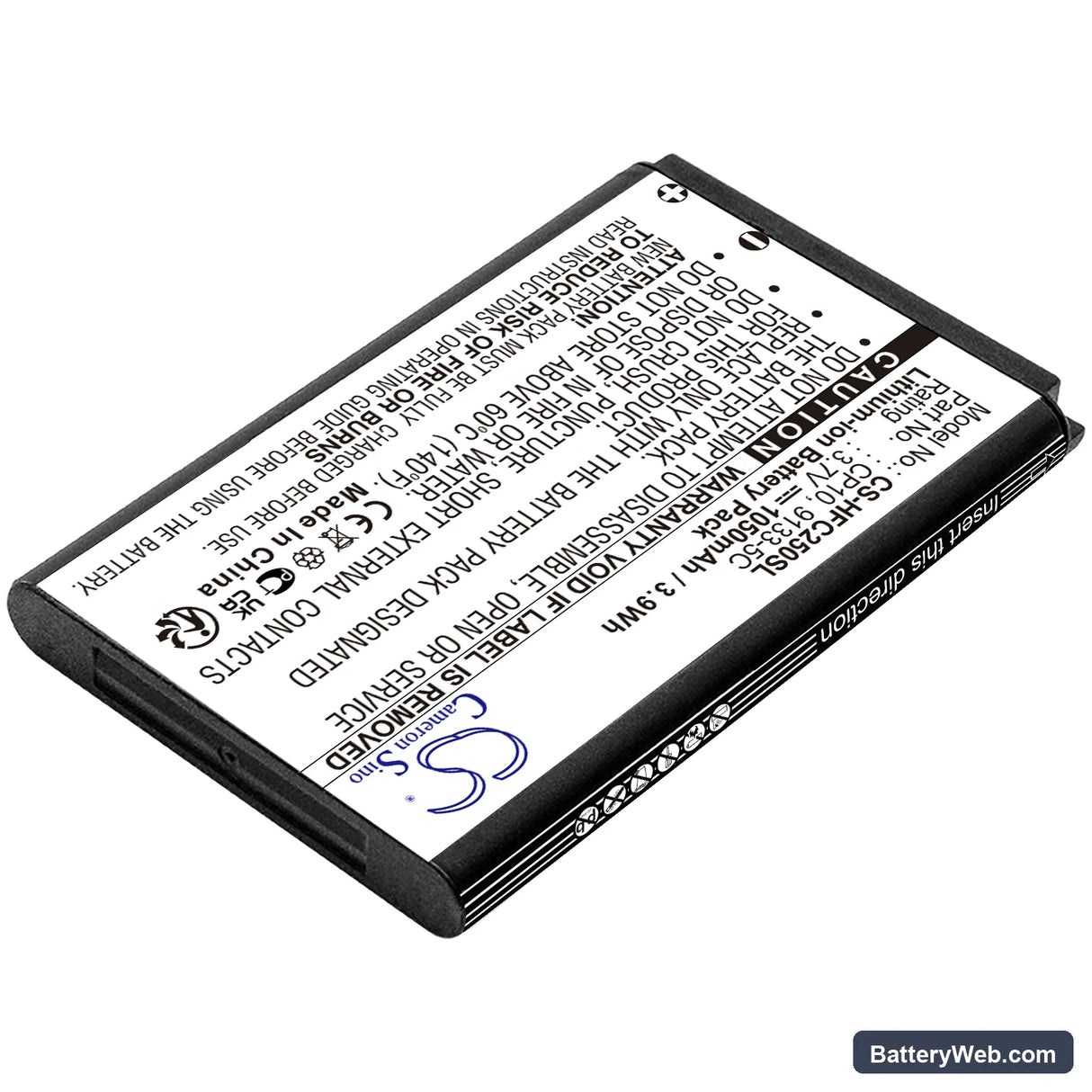 Emporia Telme C120 Replacement Battery, 3.7V, 1050mAh, Li-ion 2