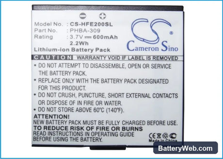 Telefunken Eurofon T20 Replacement Battery, 3.7V, 600mAh, Li-ion 5