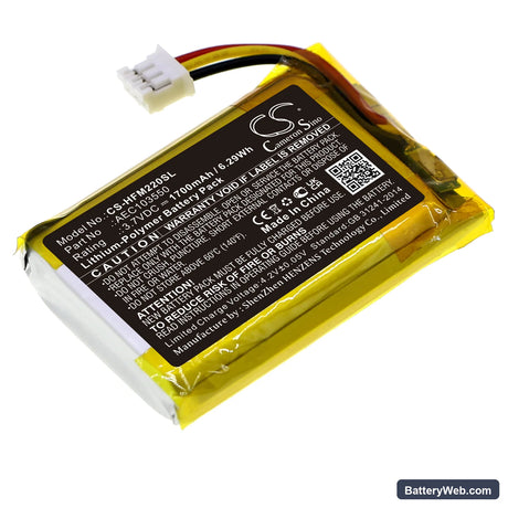 HiFiMAN R2R2000 Replacement Battery, 3.7V, 1700mAh, Li-Polymer 1