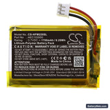 HiFiMAN R2R2000 Replacement Battery, 3.7V, 1700mAh, Li-Polymer 3