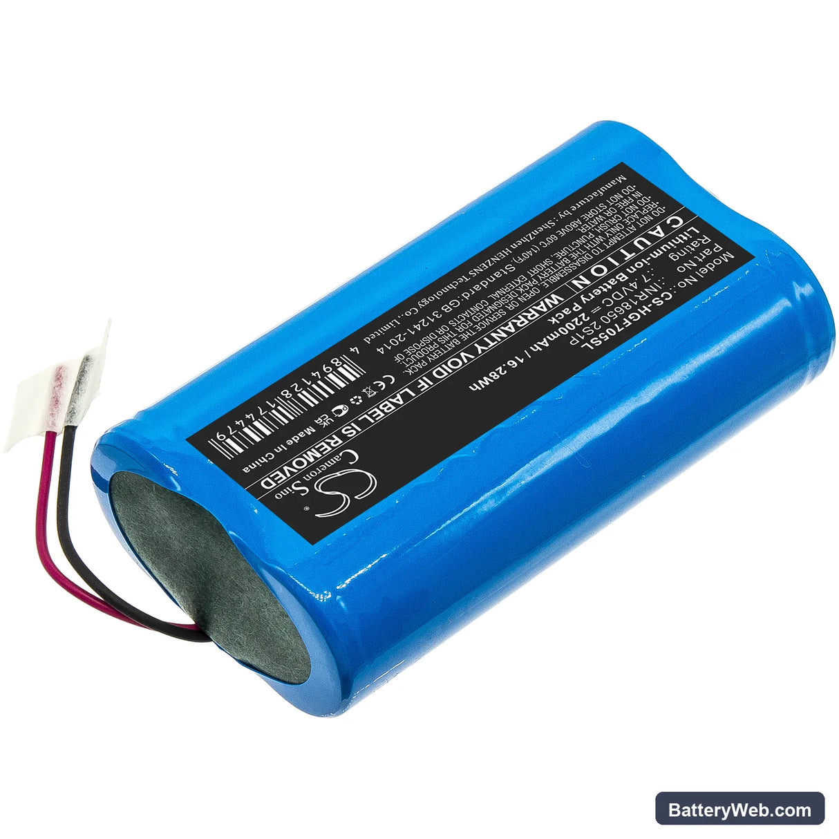 CHI Escape GF7054 Replacement Battery, 7.4V, 2200mAh, Li-ion 2
