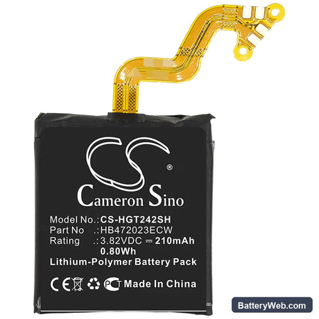 Huawei GT2 42mm Replacement Battery, 3.82V, 210mAh, Li-Polymer 3