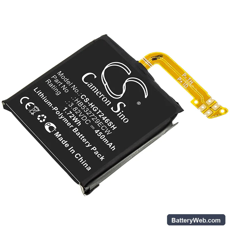 Huawei GT2 46mm Replacement Battery, 3.82V, 450mAh, Li-Polymer 1