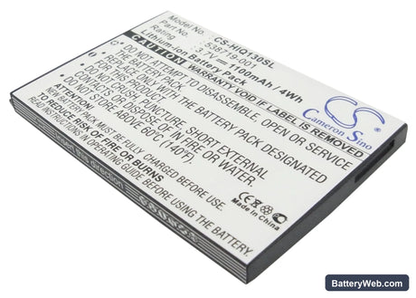 HP iPAQ Glisten Replacement Battery, 3.7V, 1100mAh, Li-ion 1