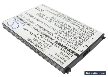 HP iPAQ Glisten Replacement Battery, 3.7V, 1100mAh, Li-ion 2