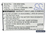 HP iPAQ Glisten Replacement Battery, 3.7V, 1100mAh, Li-ion 5