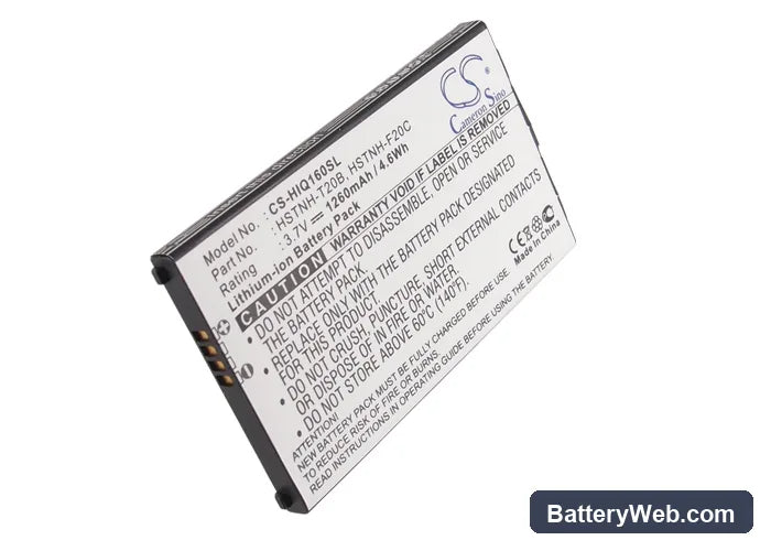 HP iPAQ Voice Messenger Replacement Battery, 3.7V, 1260mAh, Li-ion 5