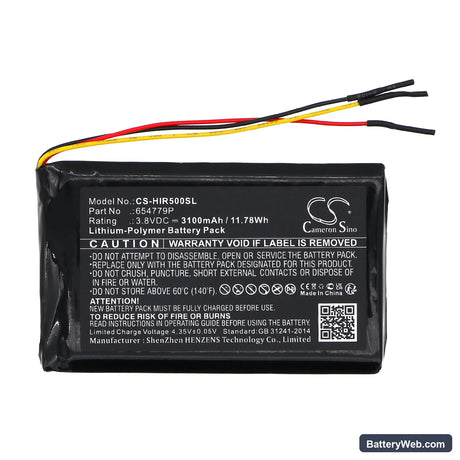HiBy R5 Replacement Battery, 3.8V, 3100mAh, Li-Polymer 5