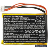 Harman/Kardon Esquire 2 Replacement Battery, 3.7V, 3500mAh, Li-Polymer 3