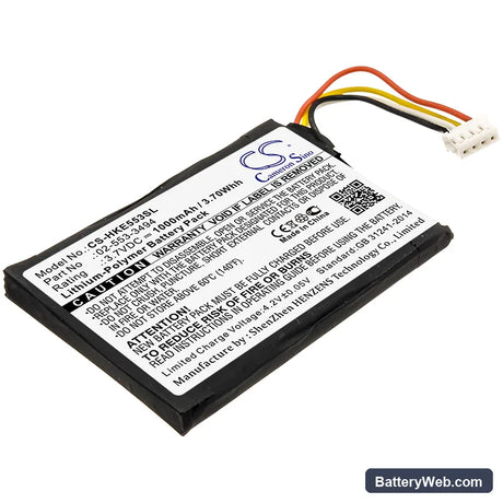 Harman/Kardon Neo Replacement Battery, 3.7V, 1000mAh, Li-Polymer 1