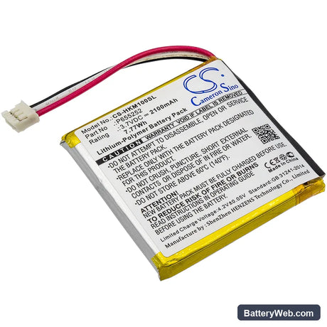 Harman/Kardon Esquire Mini Replacement Battery, 3.7V, 2100mAh, Li-Polymer 1