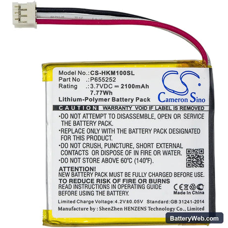Harman/Kardon Esquire Mini Replacement Battery, 3.7V, 2100mAh, Li-Polymer 3