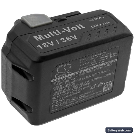 HiKOKI UB18DJL Replacement Battery, 18V, 3000mAh, Li-ion 3