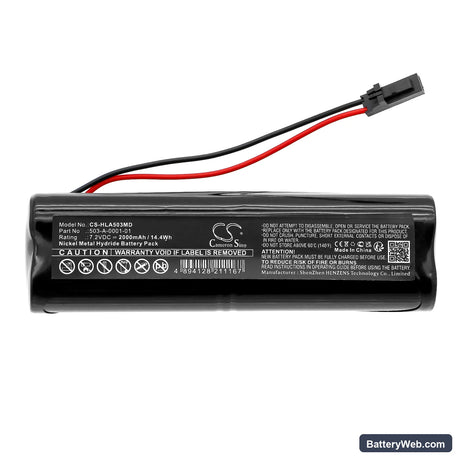 Hill-Rom Active Care DTV Replacement Battery, 7.2V, 2000mAh, Ni-MH 3