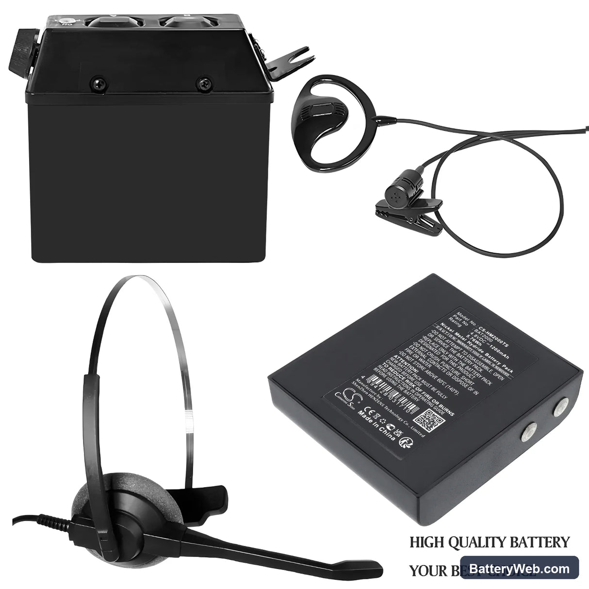 HME COM 2000 Replacement Battery, 4.8V, 1200mAh, Ni-MH 6