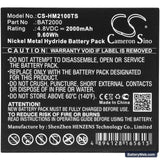 HME COM 2000 Replacement Battery, 4.8V, 2000mAh, Ni-MH 3