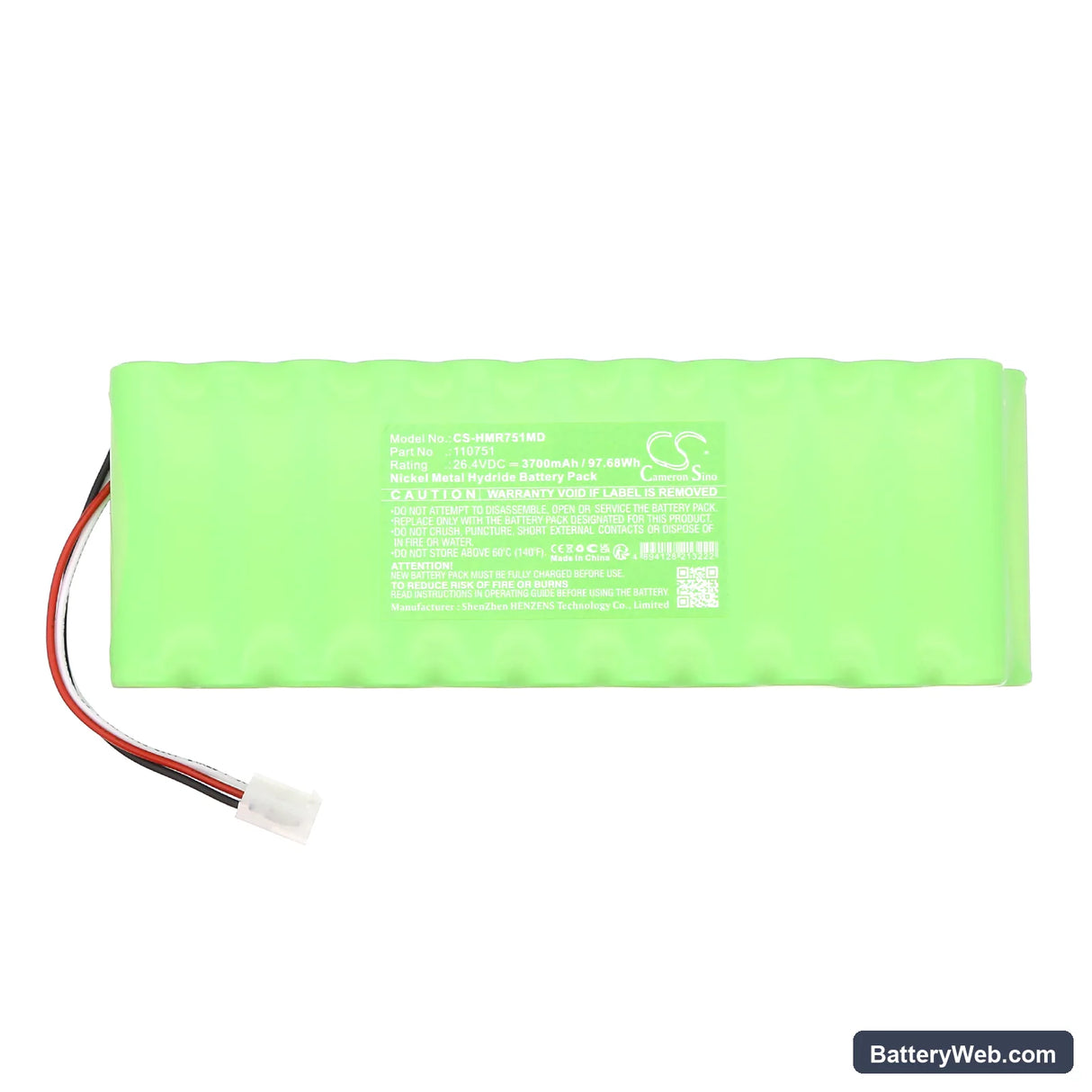 Inditherm mattress heating Cosytherm Replacement Battery, 26.4V, 3700mAh, Ni-MH 3