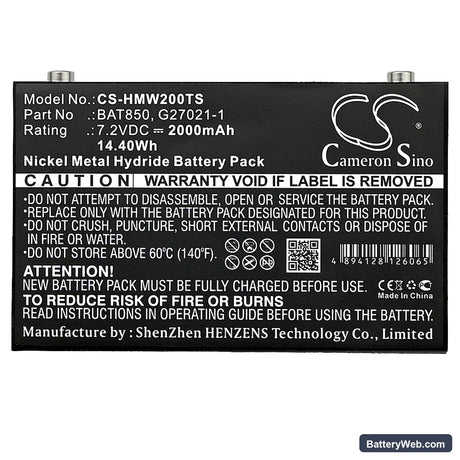 HME MB Base Stations Replacement Battery, 7.2V, 2000mAh, Ni-MH 5