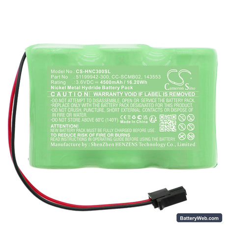 Honeywell C300 Replacement Battery, 3.6V, 4500mAh, Ni-MH 3