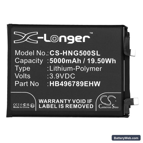 Honor Magic 5 Replacement Battery, 3.9V, 5000mAh, Li-Polymer 3