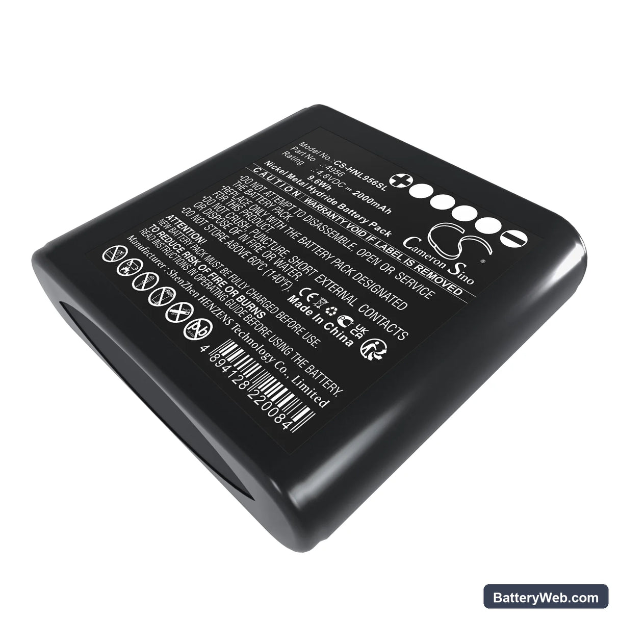 Honeywell Lumidor Micromax Plus Replacement Battery, 4.8V, 2000mAh, Ni-MH 1